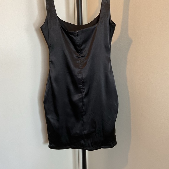 Source Unknown Black Bodycon Mini Dress Square Neck Sleeveless - Picture 8 of 8